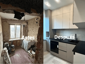Reforma integral de cocina de 8 m² por aproximadamente 10.000 €