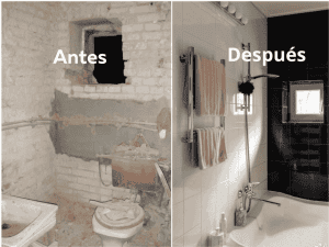 Reforma de un baño en un local comercial por aproximadamente 6.000 €
